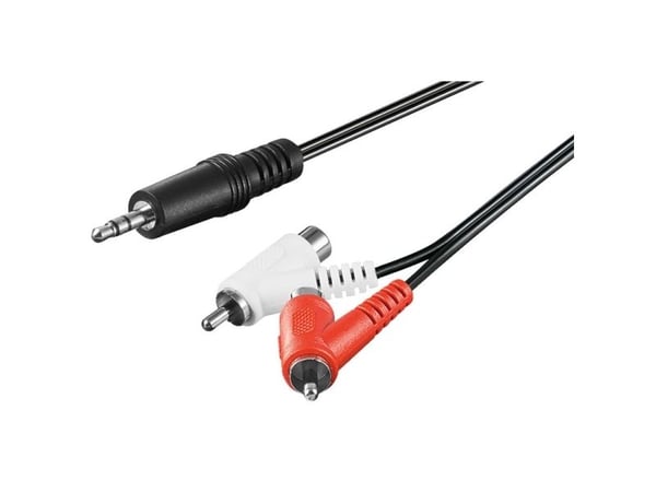 Goobay 50213, 3.5mm, Hankjønn, 2 x RCA, Hankjønn/hunkjønn, 1,5 m, Sort, Rød, Hvit