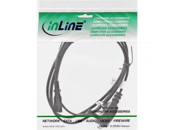InLine 4043718032655, 1,8 m, BS 1363, C7-kontakt, 250 V, 2,5 A