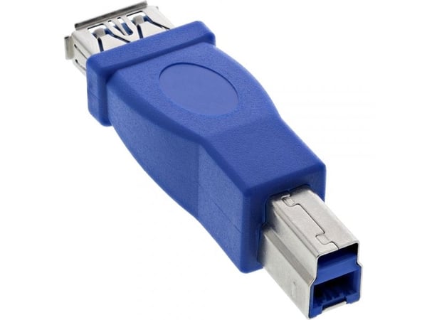 InLine 4043718150366, USB 3.0 Type A, USB 3.0 Type B, Blå