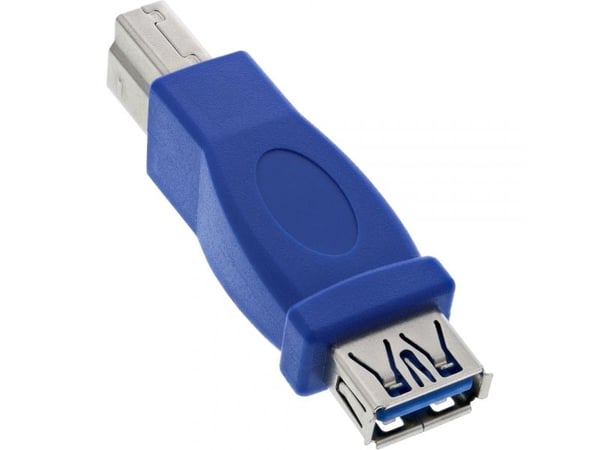 InLine 4043718150366, USB 3.0 Type A, USB 3.0 Type B, Blå