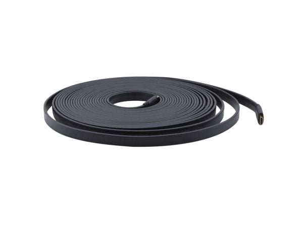 Kramer C-HM/HM/FLAT/ETH Series C-HM/HM/FLAT/ETH-50 - HDMI-kabel med Ethernet - HDMI hann til HDMI hann - 15.2 m - dobbeltisolert - flat