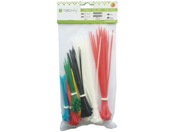 Techly ISWT-SET-CL, Nailon, Monivärinen, 125 g, 200 kpl