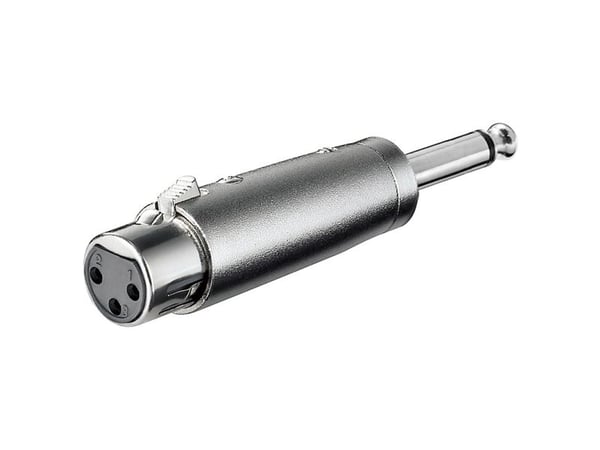 Goobay 27451, 6.35 mm, 3 pin XLR, Harmaa