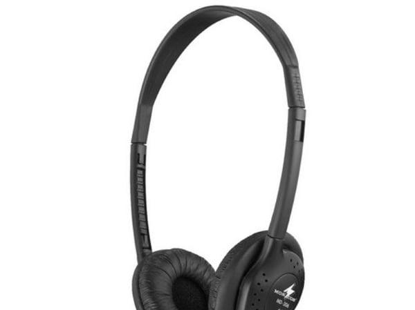 Monacor MD-306, Hodetelefoner, Hodebånd, Svart, 1,2 m, Koblet med ledninger (ikke trådløs), Supraaural