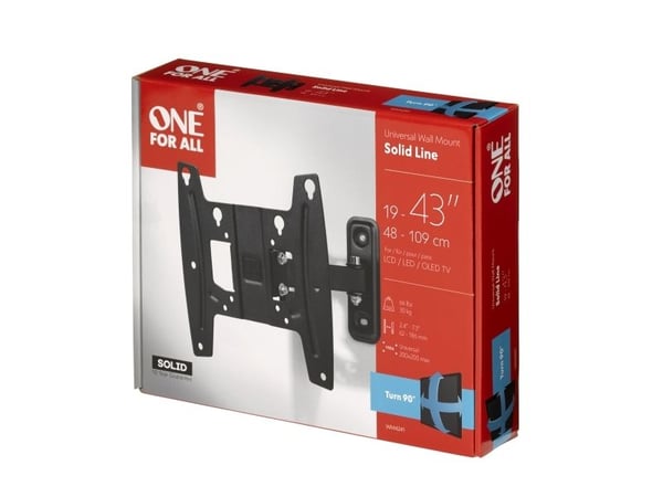 One For All SOLID WM 4241 - Brakett - justerbar arm - for LCD-TV - skjermstørrelse: 19"-42" - veggmonterbar