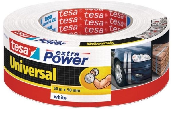 tesa extra Power Universal - Naamiointiteippi - 48 mm x 50 m - valkoinen