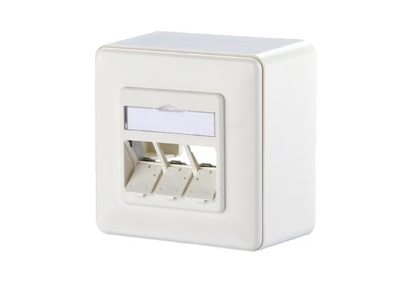 METZ CONNECT 1309160002-E, Valkoinen, Mikä tahansa tuotemerkki, RJ-45, 85 mm, 85 mm, 4,3 cm