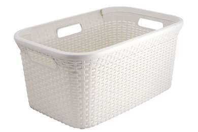 Curver tvättkorg "Natural Style" 45 L (krämfärgad)