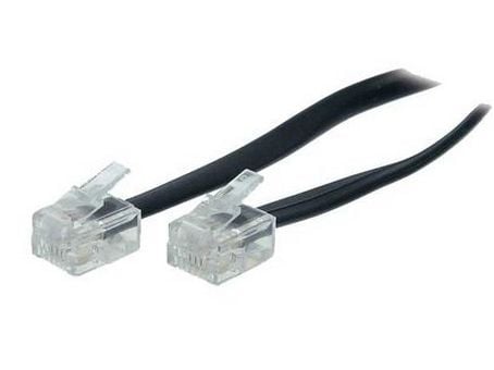S/CONN maximum connectivity 70083-, 3 m, RJ-11, RJ-11, Uros, Uros, Musta