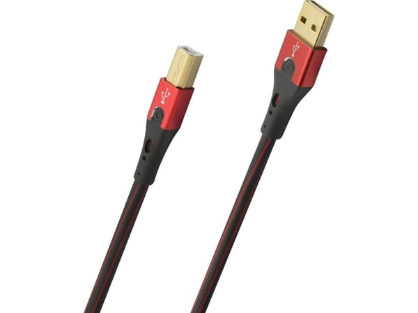 OEHLBACH 9425, 7,5 m, USB B, USB A, USB 2.0, Musta, Punainen