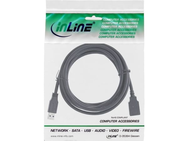InLine 2,0 m USB 3.0-förlängningskabel A till A