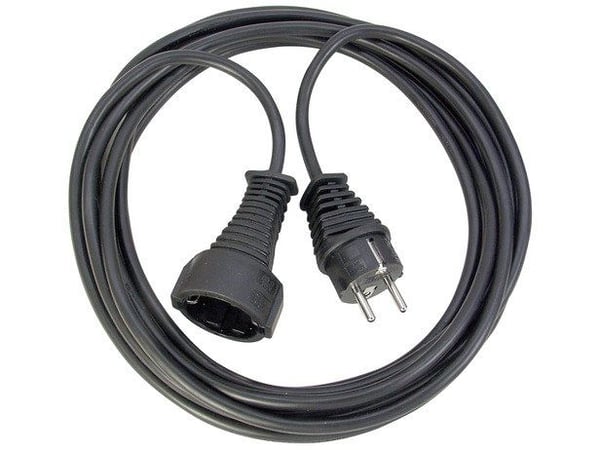 Brennenstuhl BN-EXT02, 25 m, Sisätila, Suora, IP20, Polyvinyylikloridi (PVC), Musta