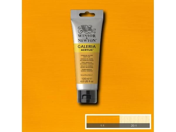 Winsor & Newton Galeria, Gult, Rør, 120 ml