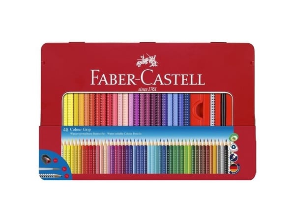 Faber-Castell Colour GRIP - Fargeblyant - ikke-permanent - assorterte skinnende farger (en pakke 48)