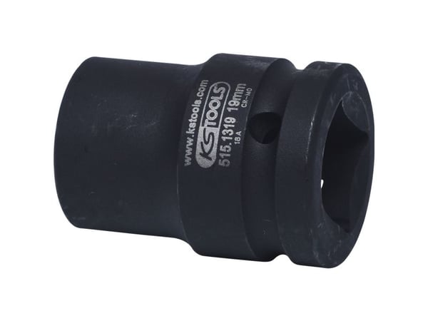 KS To-s 515.1319, Power top, Musta, 1 pää(t), 3/4", metrinen, 19 mm