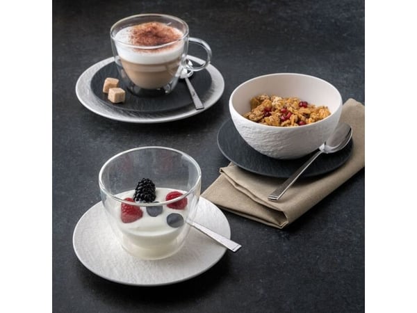 Villeroy & Boch Manufacture Rock, Brød- og smørfat, Rund, Porselen, Svart, Manufacture Rock, 15,5 cm