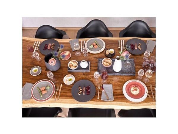 Villeroy & Boch Manufacture Rock, Brød- og smørfat, Rund, Porselen, Svart, Manufacture Rock, 15,5 cm