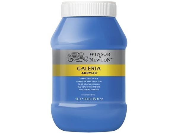 Winsor & Newton Galeria, Blå, Krukke, 1000 ml