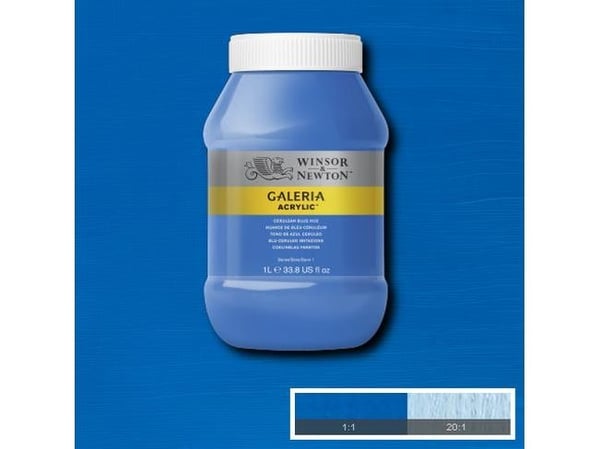 Winsor & Newton Galeria, Blå, Krukke, 1000 ml