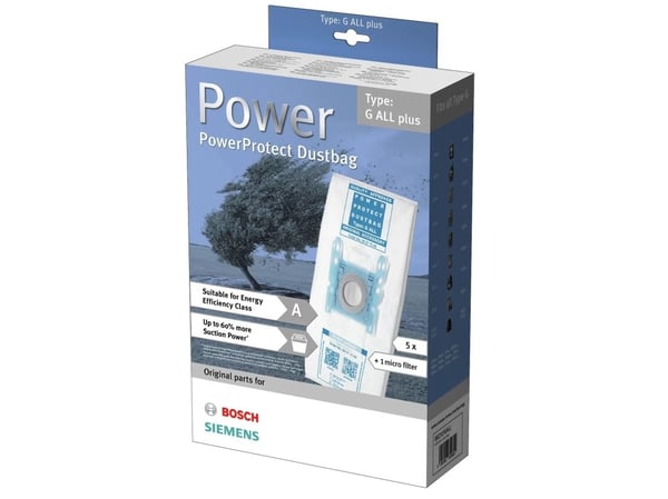 Bosch 4242003701973, Sylindervakuum, Støv pose, Hvit, 0,4 l, Bosch/Siemens, Boks