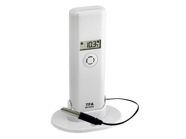 TFA-Dostmann 30.3302, Langallinen, 200 m, 868 MHz, 135 m, Muovi, Valkoinen