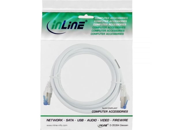 InLine 4043718189885, 1,5 m, Cat6a, S/FTP (S-STP), RJ-45, RJ-45, Hvit