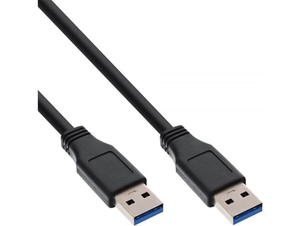 InLine 4043718233984, 3 m, USB A, USB A, USB 3.2 Gen 1 (3.1 Gen 1), Hankjønn/hankjønn, Svart