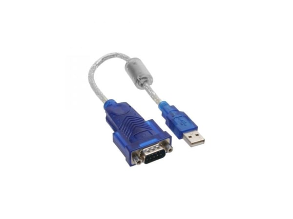 InLine 4043718111091, USB, Sub-D, 0,2 m, Blå, Grå, Gjennomsiktig