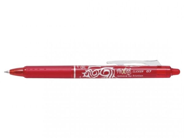 Pilot FriXion Ball Clicker - Rulleballpenn - rød - gelblekk - 0.7 mm - fin - retraktil - med viskelær