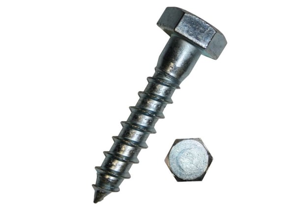 Dresselhaus 4001796009488, Skru, Sinkbelagt stål, Tre, Sekskantet hode, Metallisk, 70 mm
