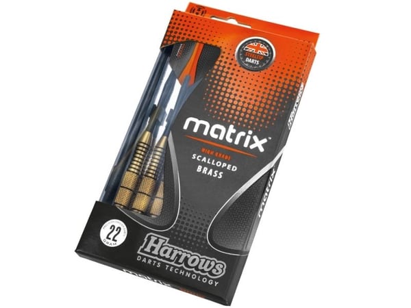 Harrows Darts Matrix, Stålspets, Svart, Guld, Orange, Vuxna, mässing, 20 g, 5,7 cm