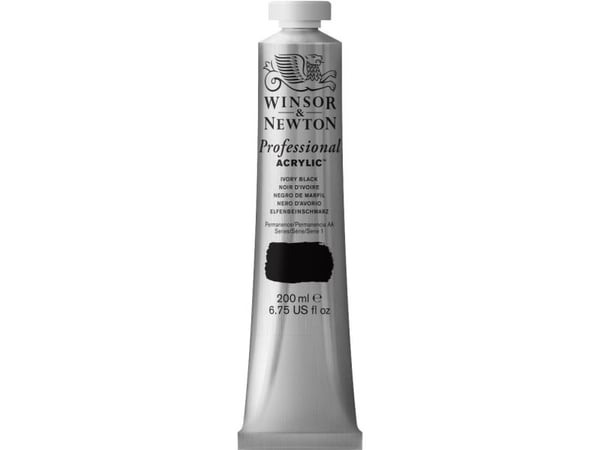 Winsor & Newton 94376991185, 200 ml, Svart, Elfenben, Rør