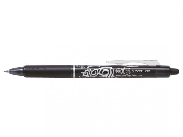 Pilot FriXion Ball Clicker 0.7, Svart, Svart, 0,7 mm, 0,35 mm