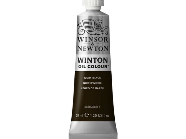 Winsor & Newton Winton Oil Colour, Svart, Elfenben, 37 ml, Rør, 1 stykker