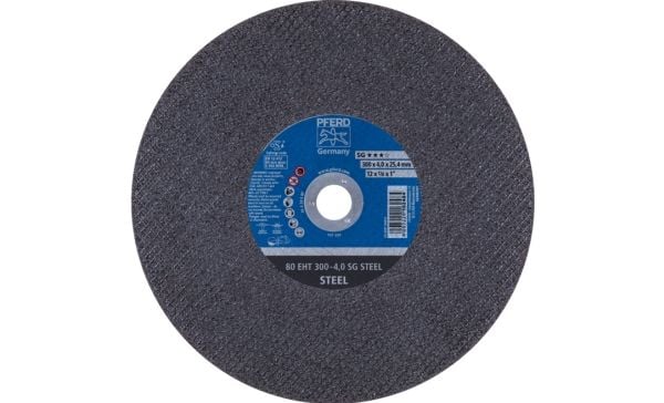 PFERD 4007220162484, Metallkuttende skive, Metall, 5100 RPM, Sort, Blå, 30 cm, 4 mm
