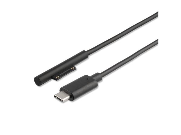 4smarts 468683, Synkroniserings-/ladekabel, Microsoft, Surface Pro 6 Pro 5 Pro 4 Pro 3, Surface Book, Surface Go, Surface Laptop, Svart, 1 m, 20 g