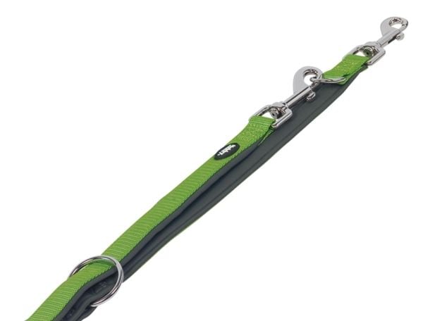 Nobby 80529-39, Hund, Dobbel styring, Grønn, Grå, Ledning, Nylon, M-L