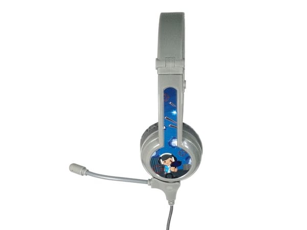Onanoff BuddyPhones Galaxy - Hodetelefoner med mikrofon - on-ear - kablet - 3,5 mm jakk - grå