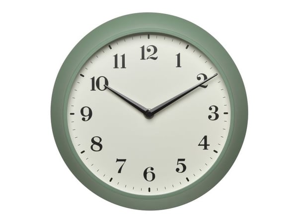 TFA-Dostmann 60.3540.04, Vegg, Quartz clock, Rund, Grønn, Metall, Plast, Retro