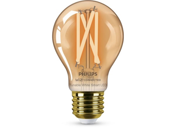 Philips Filament-lamppu amber 7 W (vastaa 50 W) A60 E27, Älylamppu, Läpinäkyvä, LED, E27, Valkoinen, 2000 K