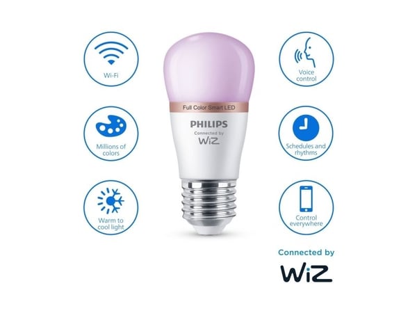 Philips Pære 4,9 W (tilsvarer 40 W) P45 E27, Wi-Fi/Bluetooth, Wi-Fi 4 (802.11n), 802.11b, 802.11g, LED, E27, P45, Multi