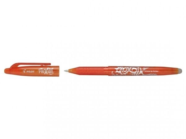 Pilot FriXion Ball - Rulleballpenn - ikke-permanent - oransje - gelblekk - 0.7 mm - fin - med viskelær