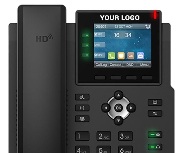 Fanvil X3U, IP-telefon, Svart, Kablet håndsett, Bord/Vegg, In-band, Utenfor båndet, SIP-info, 6 linjer
