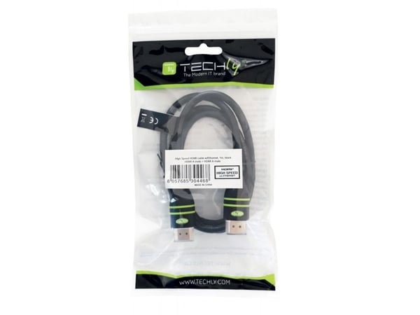 Techly 0.5m HDMI-A M/M, 0,5 m, HDMI-tyyppi A (vakio), HDMI-tyyppi A (vakio), 3840 x 2160 pikseliä, 3D, Musta