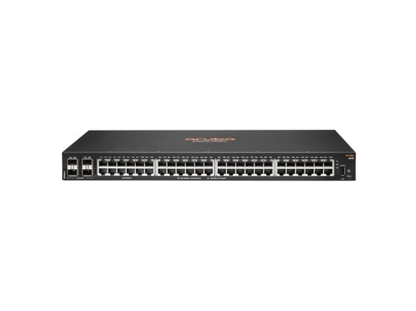 HPE Aruba 6000 48G 4SFP Switch - Switch - L3 - Styrt - 48 x 10/100/1000 + 4 x Gigabit SFP - side til side-luftflyt - rackmonterbar - AC 100 - 127 V...