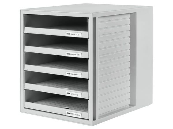 HAN Schrank-Set, Grå, Polystirol, 5 skuffer, 330 mm, 275 mm, 320 mm