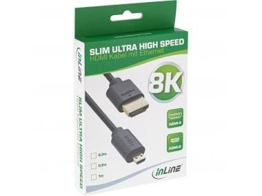 InLine 17933D2, 0,5 m, HDMI Type A (Standard), HDMI Type D (Micro), 3D, 48 Gbit/sek., Lajittelu