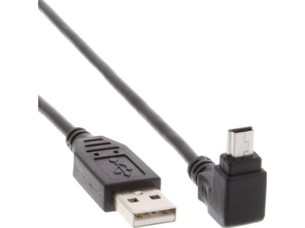Techly ICOC-MUSB-AA-018ANG, 1,8 m, USB A, Mini-USB B, USB 2.0, 480 Mbit/s, Sort