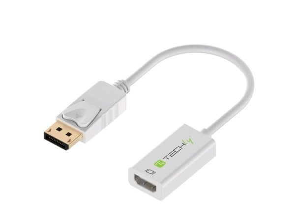 Techly 0.15m DisplayPort 1.2 - HDMI M/F, 0,15 m, DisplayPort, HDMI, Hankjønn, Hunkjønn, 4096 x 2160, 1920 x 1080 (HD 1080)