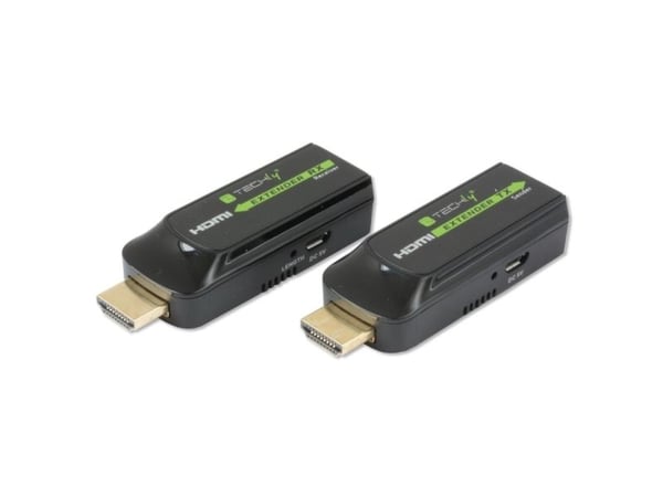 Techly IDATA EXT-E70S, AV-sender og -mottaker, 40 m, Sort, HDCP